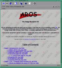 L'attuale home page di AROS contiene molte informazioni per gli sviluppatori.